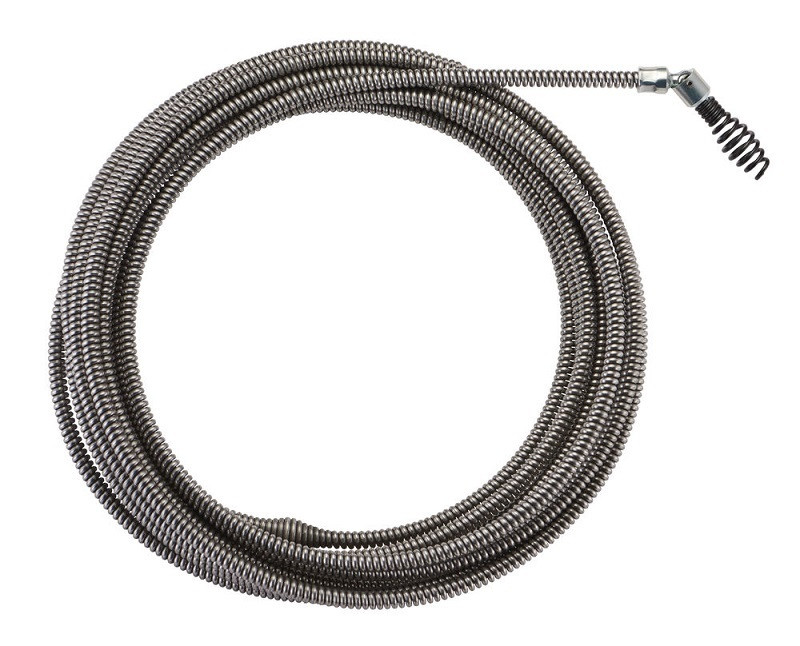 Тросик для прочистной машины 8мм x 7.6м spiral, pivot bulb auger