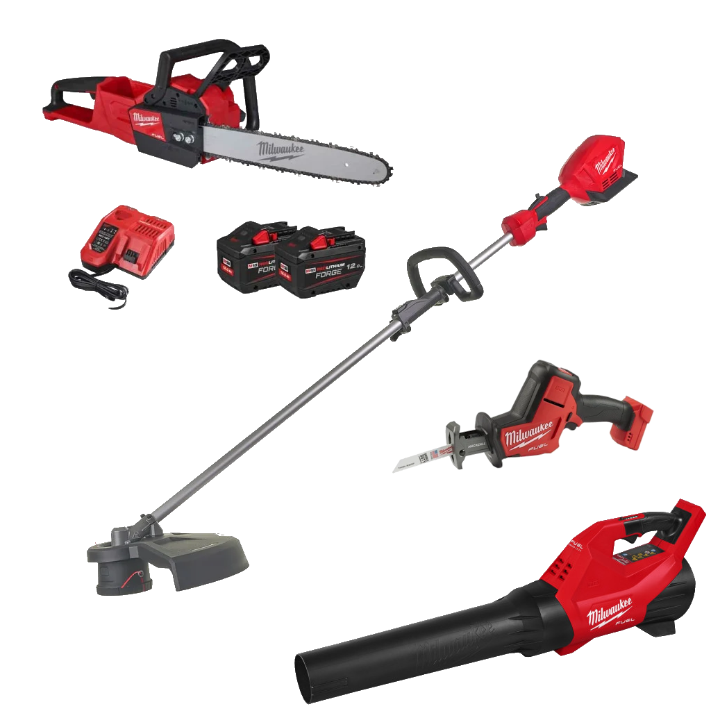 Перейти на страницу товара Набор аккумуляторного инструмента Milwaukee M18 FPP4-122 Garden&Cut Kit