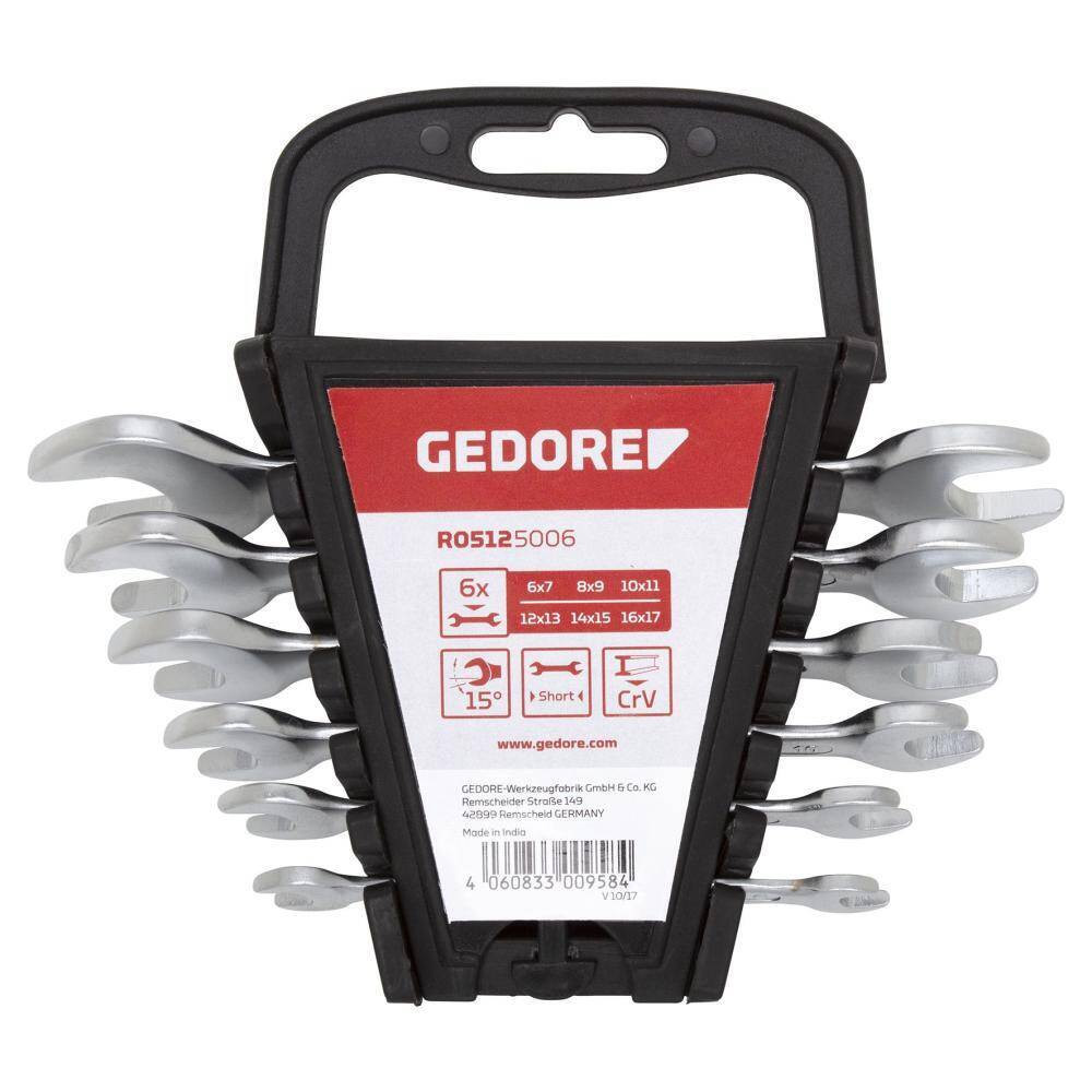 Набор гаечных двусторонних ключей 6-17 мм 6шт GEDORE RED