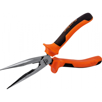 420107 Длинногубцы прямые с двухкомпонентными рукоятками, 180 мм