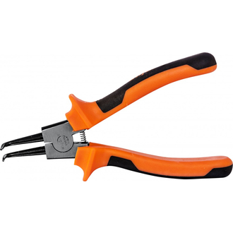 440407 Щипцы загнутые 90° для стопорных колец с двухкомпонентными рукоятками, разжим, 180 мм, 5-32 мм