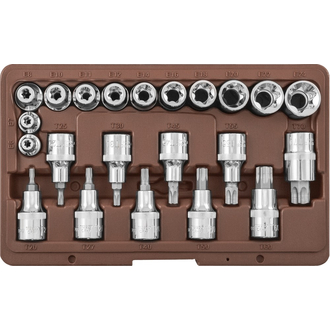 953222 Набор головок торцевых, внешний TORX®, и насадок с вставками-битами TORX®, 22 предмета