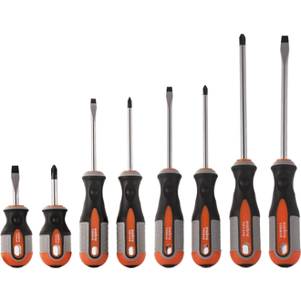 975008 Набор отверток стержневых ROUND GRIP, 8 предметов