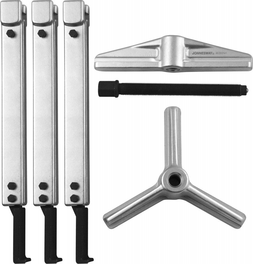 AE310141 Съемник универсальный, американского типа со скользящими 2-3 захватами в наборе, диапазон захватов внутр./наружн. 60-160/40-120, глубина захвата 250 мм