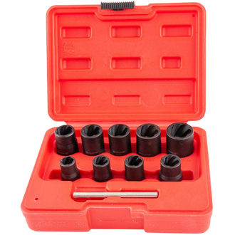 BESS3810 Набор головок торцевых спиральных для поврежденного крепежа 3/8