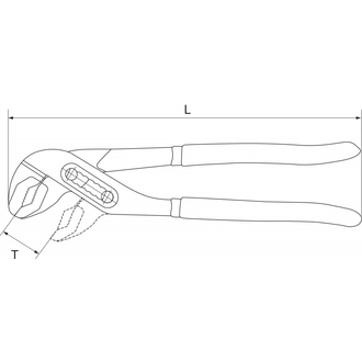 BJP0180 Клещи переставные с коробчатым захватом и ПВХ рукоятками, 180 мм, 0-26 мм