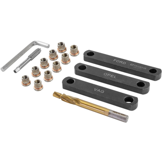 BTRK Набор инструментов для восстановления резьбы скобы тормозного суппорта, 16 предметов