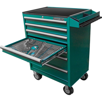 C-7DW1179V Тележка инструментальная 7-ми полочная с инструментом в ложементах, 179 предметов