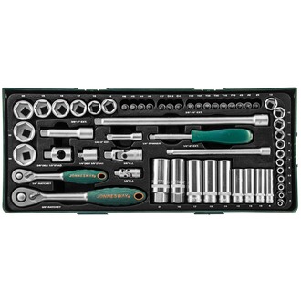 C-7DW146 Тележка инструментальная 7-ми полочная с инструментом в ложементах, 146 предметов