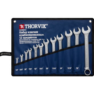 CWIS0012 Набор ключей гаечных комбинированных дюймовых в сумке 1/4