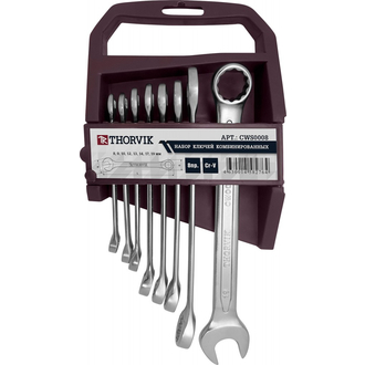 CWS0008 Набор ключей гаечных комбинированных на держателе, 8-19 мм, 8 предметов