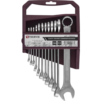 CWS0012 Набор ключей гаечных комбинированных на держателе, 6-22 мм, 12 предметов