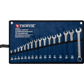 CWS0016 Набор ключей гаечных комбинированных в сумке, 6-24 мм, 16 предметов