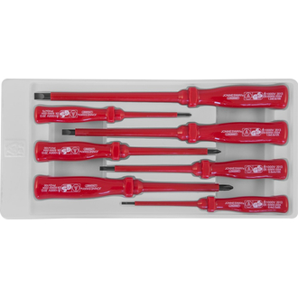 D02AC07S Набор отверток стержневых диэлектрических, 7 предметов