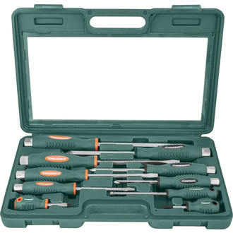 D70PP10S Набор отверток стержневых ударных, силовых под ключ, 10 предметов