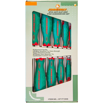 D71T109S Набор отверток стержневых TORX® ANTI-SLIP GRIP, 9 предметов