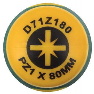 D71Z180 Отвертка стержневая POZIDRIV® ANTI-SLIP GRIP, PZ1x80
