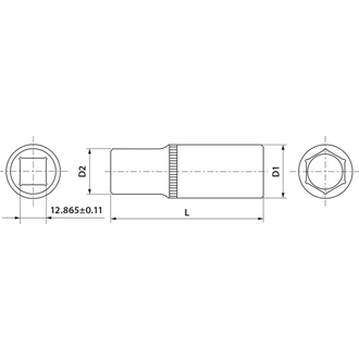 FS11210 Головка торцевая глубокая 1/2