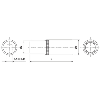FS11406 Головка торцевая глубокая 1/4