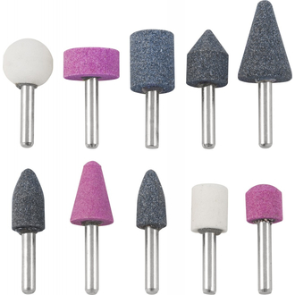 GSK10 Универсальные профильные шлифовальные насадки в наборе, O 6 мм, 10 предметов