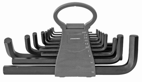 H01MH118S Комплект угловых шестигранников коротких 1,5-19мм, 18 предметов