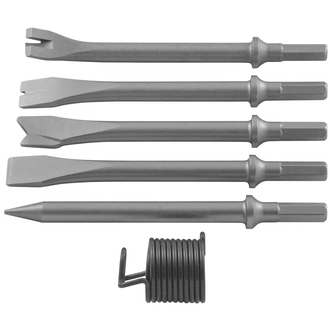 JAH-6833HK Набор молоток пневматический 2100 уд/мин., патрон H10, с насадками, 8 предметов