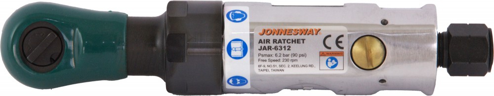 JAR-6312 Рукоятка трещоточная пневматическая укороченная 1/4