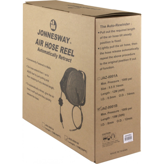 JAZ-0001B Шланг пневматический на автокатушке 8.0х12.0 мм, 15 м