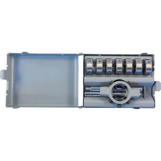 MDS8 Набор плашек D-COMBO круглых ручных М3-М12, HSS, 8 предметов