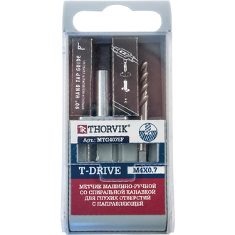 MTG12175SF Метчик машинно-ручной T-DRIVE со спиральной канавкой для глухих отверстий с направляющей в наборе М12х1.75, HSS-G
