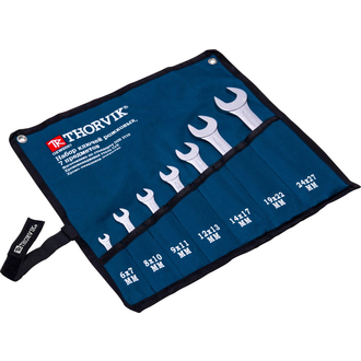 OEWS007 Набор ключей гаечных рожковых в сумке, 6-27 мм, 7 предметов