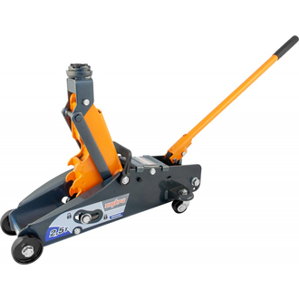 OHT225C Домкрат подкатной 2.5 т. с фиксатором в кейсе, 140-387 мм