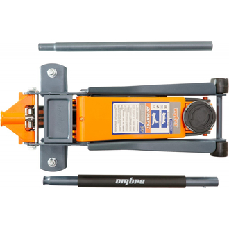 OHT233S Домкрат подкатной 3 т. гаражный двухпоршневой, с уменьшенной высотой подхвата, 75-505 мм