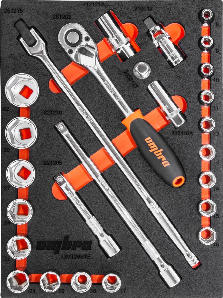 OMT26STE Набор головок торцевых 1/2
