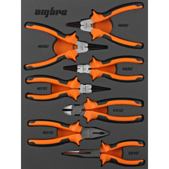 OMT7STE Набор шарнирно-губцевого инструмента в EVA ложементе 280х375 мм, 7 предметов