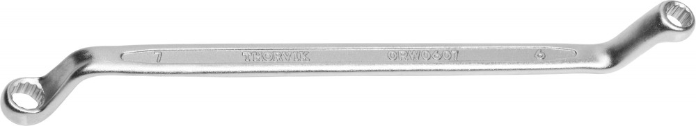 ORW0607 Ключ гаечный накидной изогнутый 75°, 6x7 мм