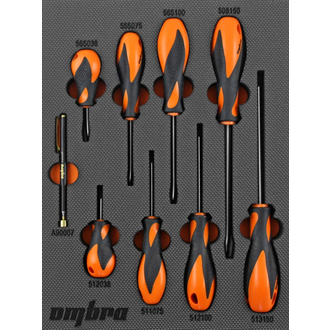 OMT9STE Набор отверток стержневых Basic в EVA ложементе 280х375 мм, 9 предметов