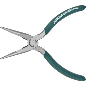 P066A Длинногубцы прямые, с ПВХ рукоятками, 160 мм