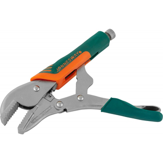 P30M07C Зажим ручной с фиксацией и прорезиненными рукоятками, плоский захват, 180 мм, 0-38 мм