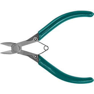 P5604 Бокорезы с плоской пружиной и ПВХ рукоятками, мини, 125 мм