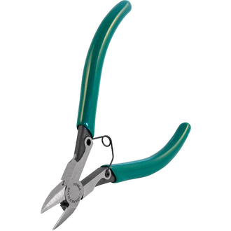 P5604 Бокорезы с плоской пружиной и ПВХ рукоятками, мини, 125 мм