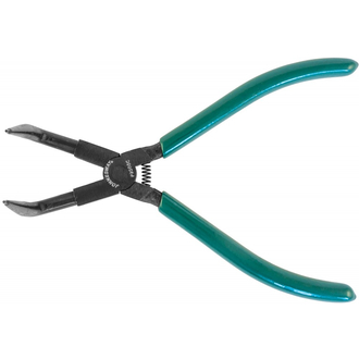 P9508C Щипцы загнутые 90° для стопорных колец удлиненные с ПВХ рукоятками, сжим, 215 мм, 10-32 мм