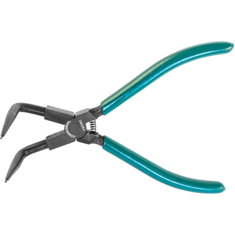 P9508C Щипцы загнутые 90° для стопорных колец удлиненные с ПВХ рукоятками, сжим, 215 мм, 10-32 мм