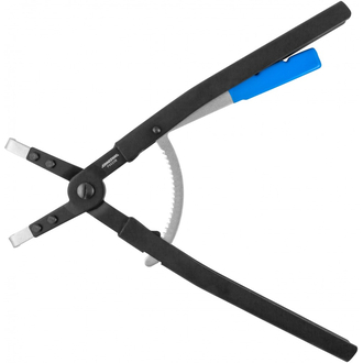 P9920B Щипцы загнутые 90° с фиксатором для стопорных колец, сжим, 165-300 мм, 4.5-5.5 мм, 500 мм