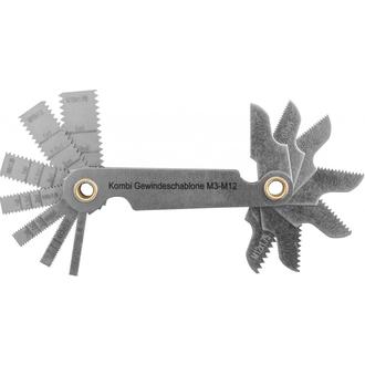 PG14SC Набор резьбовых шаблонов комбинированных для наружных и внутренних резьб, 14 предметов