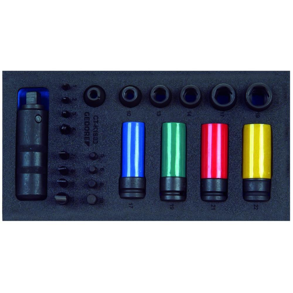 Набор ударных насадок с отверткой в 1/3 СТ ложементе GEDORE