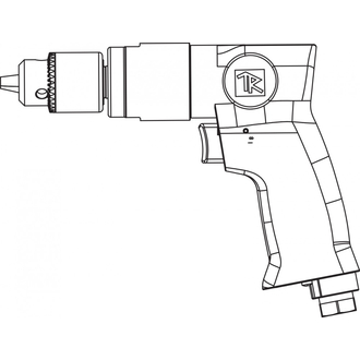 RAD1018 Дрель пневматическая с реверсом 1800 об/мин., патрон 1-10 мм