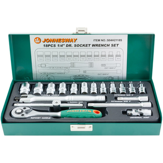 S04H2118S Набор головок торцевых 1/4