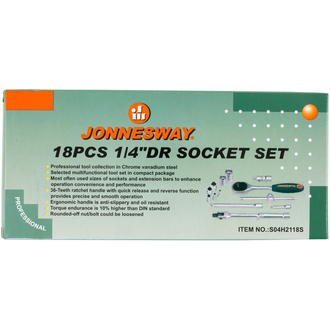 S04H2118S Набор головок торцевых 1/4