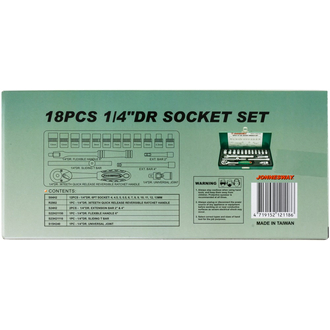 S04H2118S Набор головок торцевых 1/4